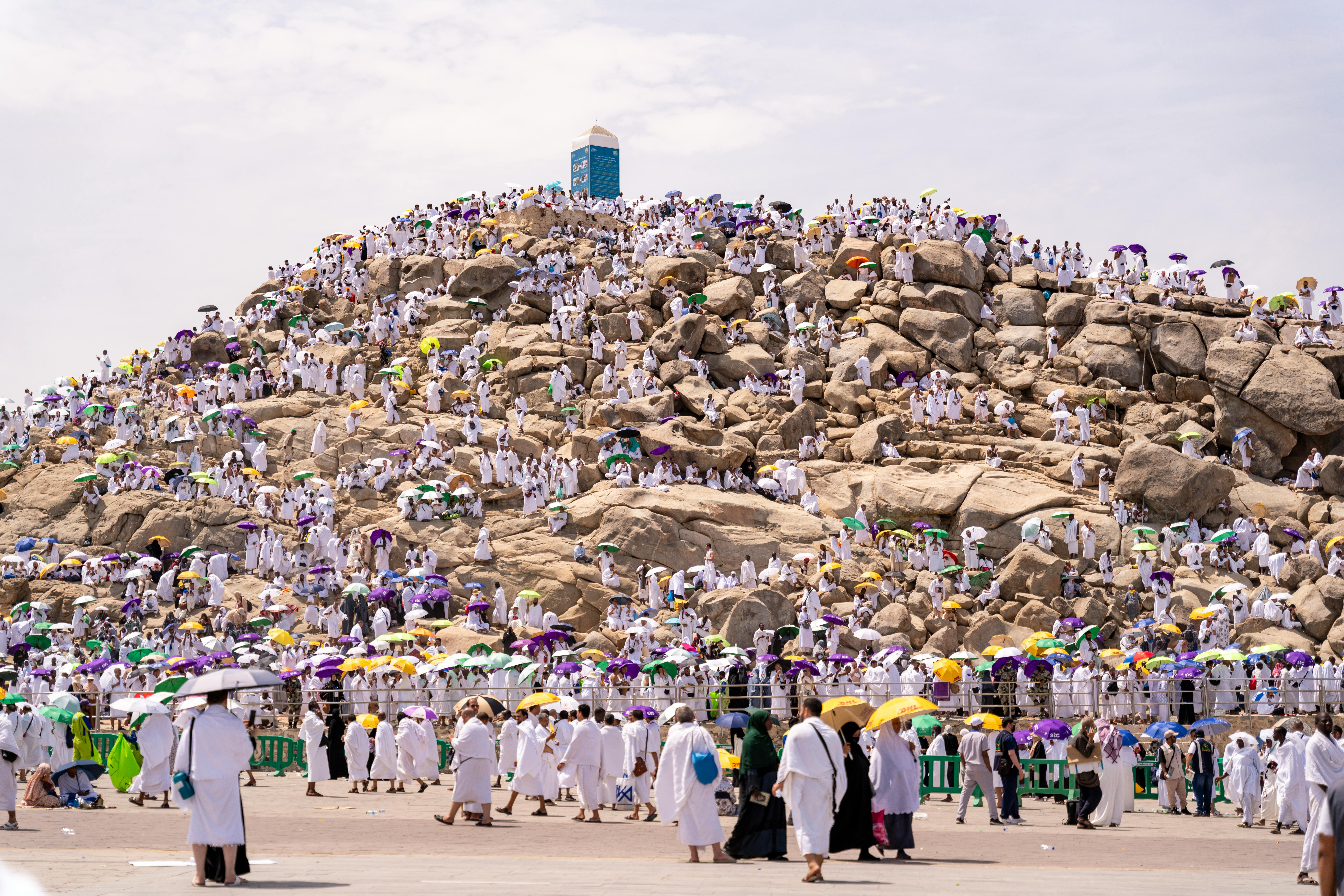 Pellegrini ad Arafat durante l'Hajj